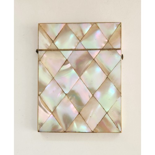 911 - A MOTHER-OF-PEARL CARD CASE, LATE 19TH CENTURY