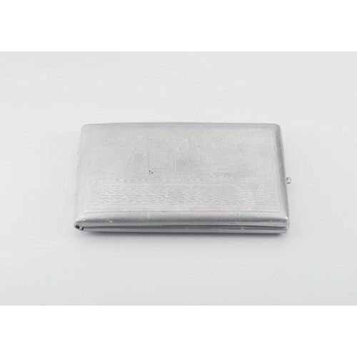 921 - AN ALUMINIUM WW2 CIGARETTE CASE