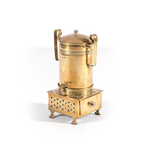 943 - A CAPE BRASS COFFEE URN AND KONFOOR, T.C. FALCK, ROBERTSON, 20TH CENTURY