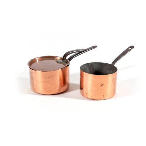 939 - TWO COPPER SAUCEPANS