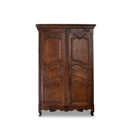 180 - A FRENCH OAK ARMOIRE, 19TH CENTURY