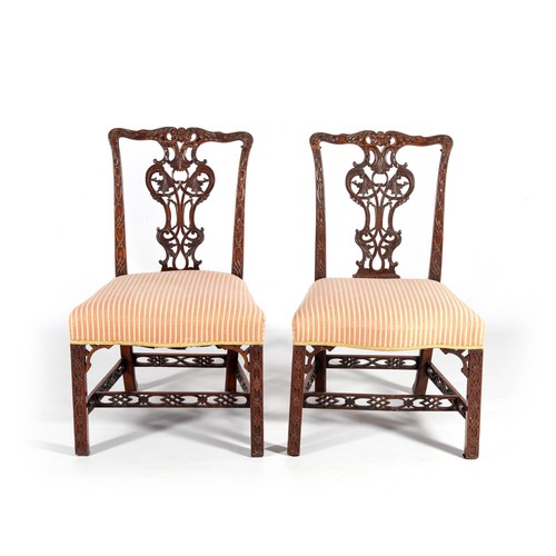 51 - A PAIR OF GEORGE III MAHOGANY CHAIRS