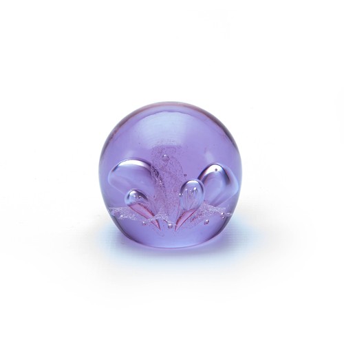 214 - A CAITHNESS CRYSTAL 'MOONFLOWER' GLASS PAPERWEIGHT