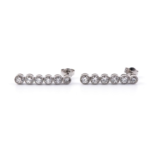 1002 - A PAIR OF NATURAL DIAMOND EARRINGS, 1.90 CARATS