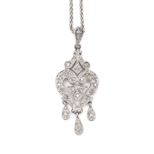 966 - A NATURAL DIAMOND PENDANT, 0.20 CARATS