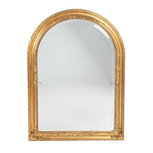 468 - A GILTWOOD OVER-MANTEL MIRROR