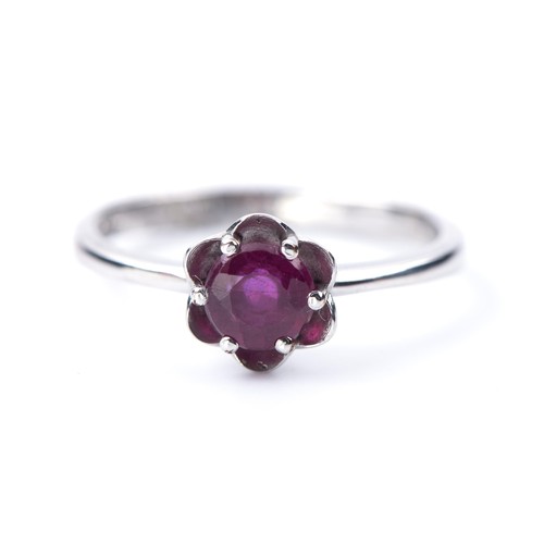 11003 - A RUBY SOLITAIRE RING