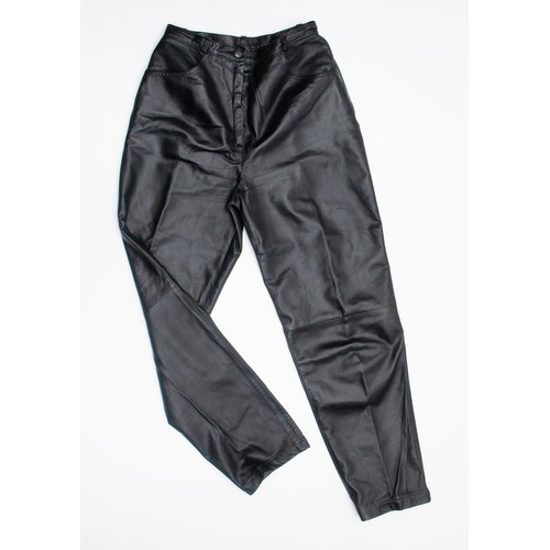 871 - A PAIR OF JEN KAHN LEATHER PANTS