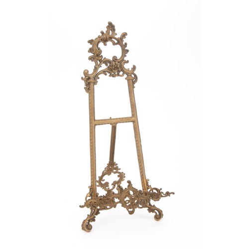 374 - A GILT METAL VICTORIAN STYLE EASEL