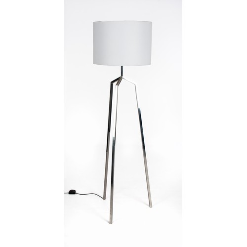 450 - A STAINLESS STEEL STANDING LAMP