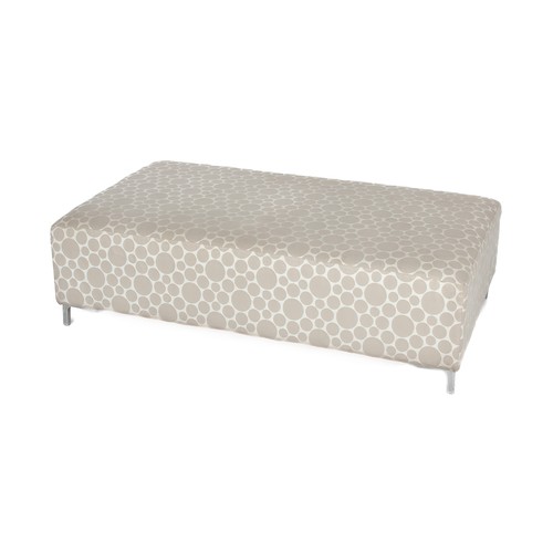 458 - AN UPHOLSTERED OTTOMAN