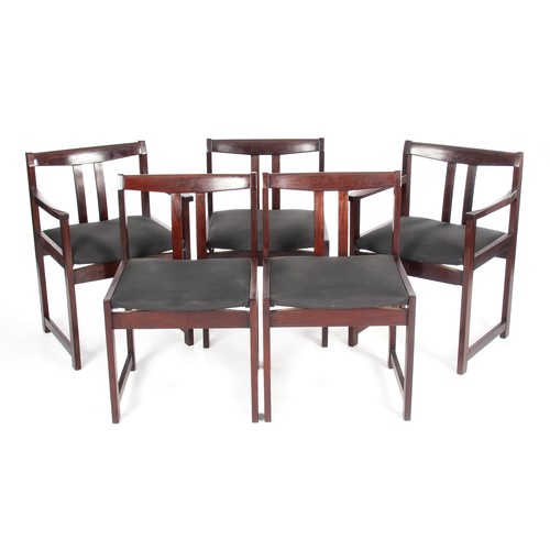 463 - A SET OF EIGHT MAHOGANY DINING CHAIRS