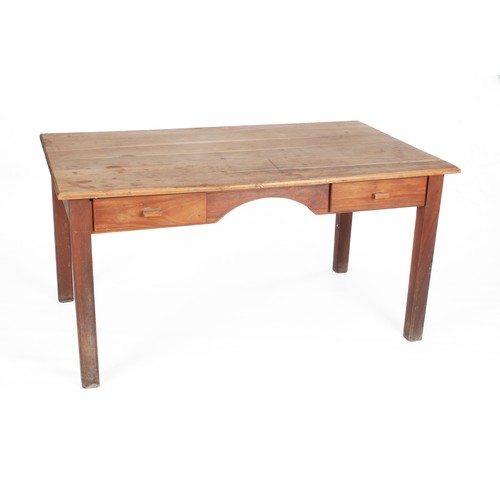 494 - A SOUTH AFRICAN OAK WRITING TABLE