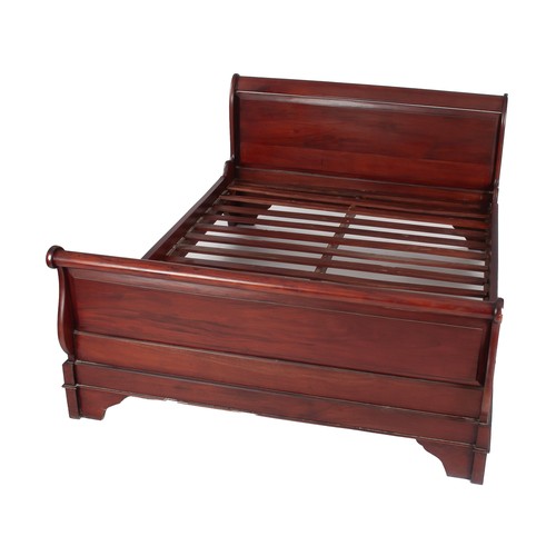 506 - A MAHOGANY QUEEN-SIZED BED