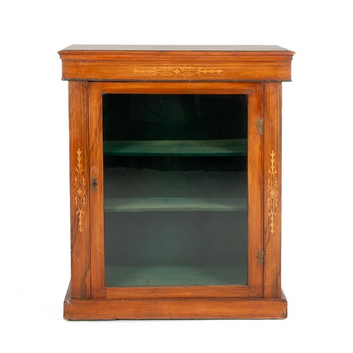 508 - A LATE 19TH CENTURY WALNUT DISPLAY CABINET