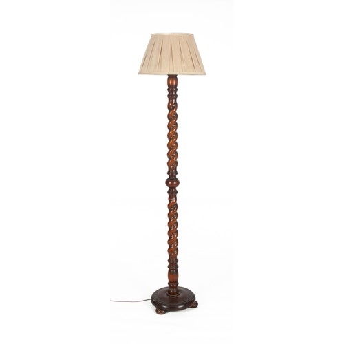 519 - A MAHOGANY STANDARD LAMP