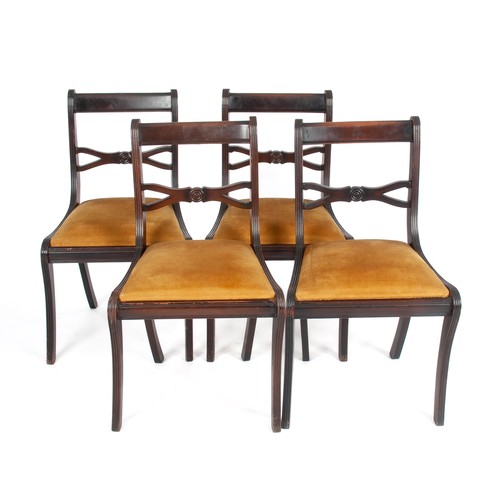 524 - A SET OF FOUR REGENCY-STYLE MAHOGANY DINING CHAIRS