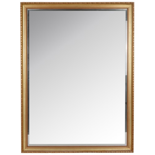 573 - A GILTWOOD RECTANGULAR WALL MIRROR