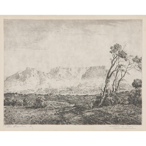 668 - Tinus de Jongh (South African 1885 - 1942) TABLE MOUNTAIN