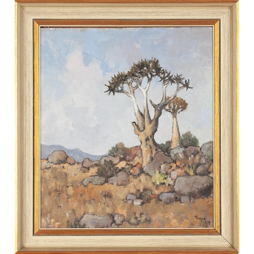  Conrad Nagel Doman Theys (South African 1940- ) TWEE KOKERBOME NABY CONCORDIA