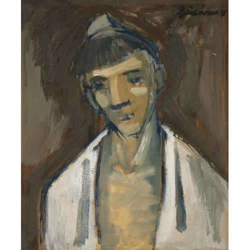 296 - Carl Adolph Büchner (South African 1921 – 2003) PORTRAIT WITH WHITE ROBE