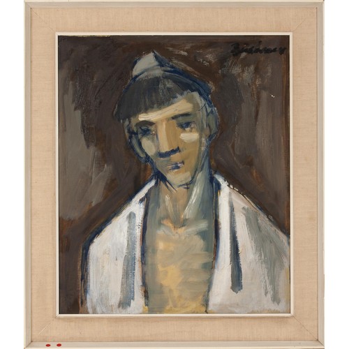 296 - Carl Adolph Büchner (South African 1921 – 2003) PORTRAIT WITH WHITE ROBE