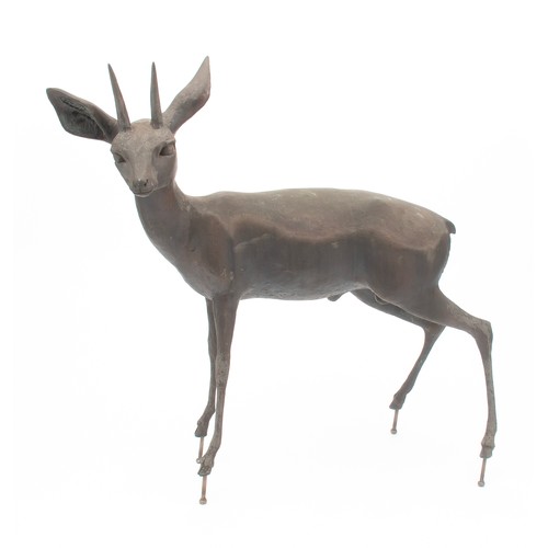 333 - A METAL FIGURE OF A DUIKER