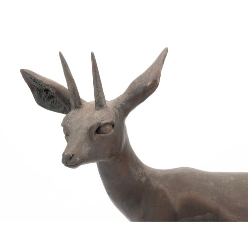 333 - A METAL FIGURE OF A DUIKER