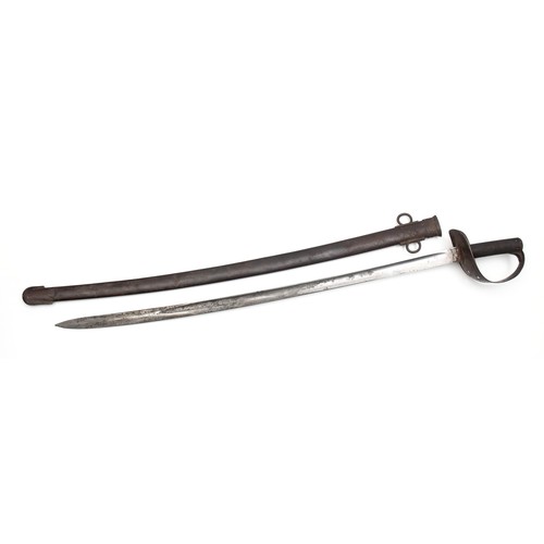 842 - A BRITISH OFFICER'S SWORD AND SCABBARD