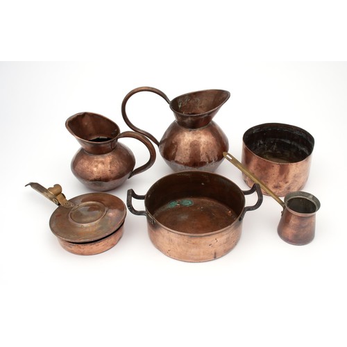 72 - A MISCELLANEOUS COLLECTION OF COPPER ITEMS