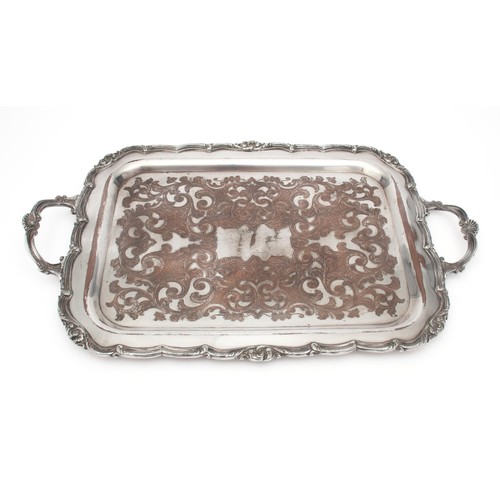 803 - AN ELECTROPLATE TEA TRAY