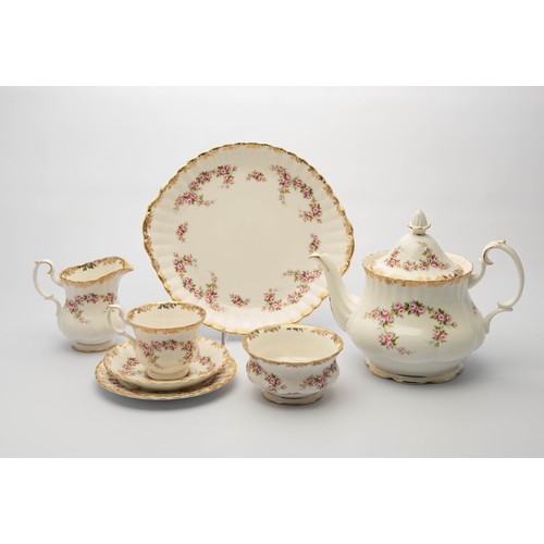 276 - A ROYAL ALBERT 'DIMITY ROSE' PATTERN TEA SET