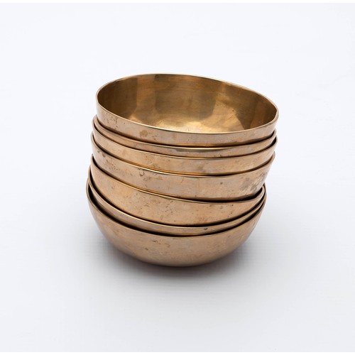 102 - SEVEN INDIAN BRASS BOWLS