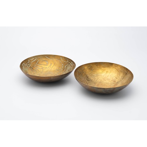 122 - TWO BRASS BOWLS