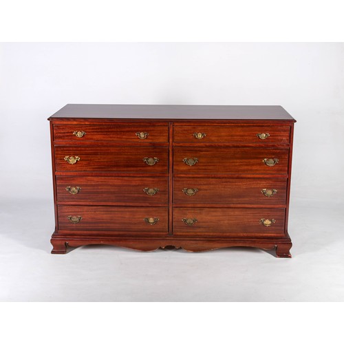 440 - A GEORGE III STYLE MAHOGANY CHEST-OF-DRAWERS