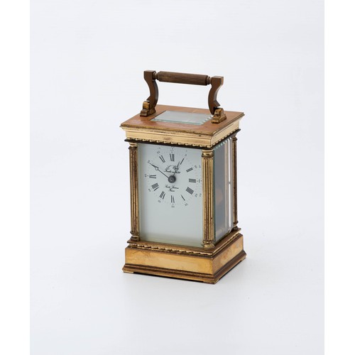 58 - A L' EPEE BRASS CARRIAGE CLOCK