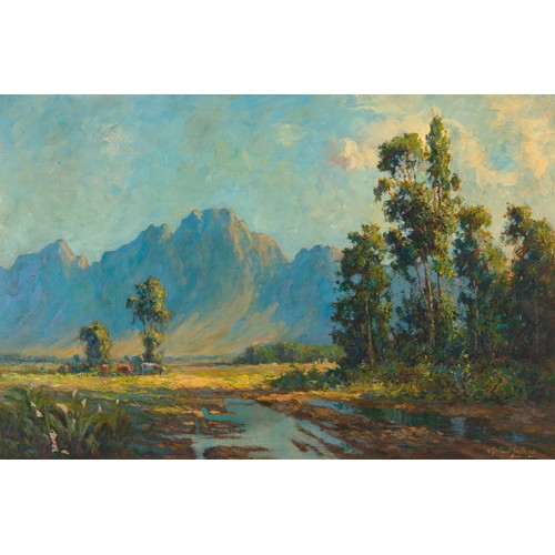 662 - T. Stafford Smith (South African 20th Century) LANDSCAPE WITH MOUNTAINS