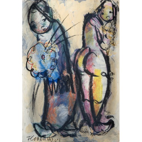 636 - Frans Martin Claerhout (South African 1919 - 2006) TWO FIGURES