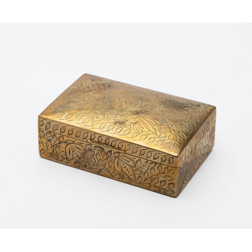 110 - A BRASS CIGARETTE BOX