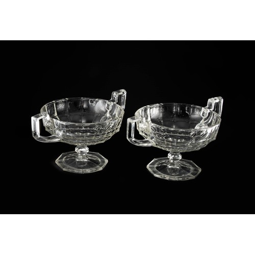 293 - A PAIR OF GLASS TROPHY CUP BOWLS