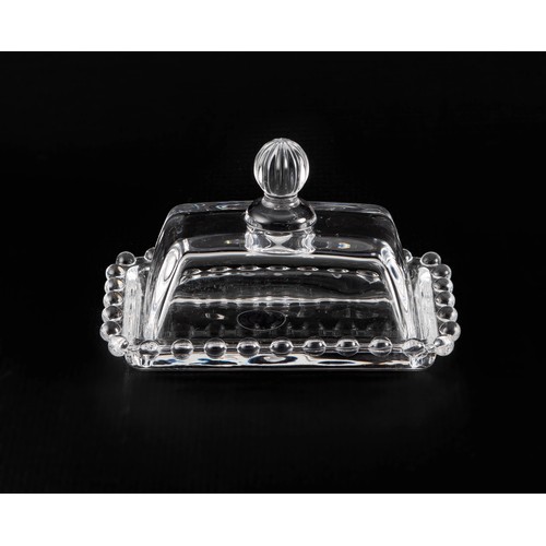 358 - A JAM AND BUTTER DISH AND COVER