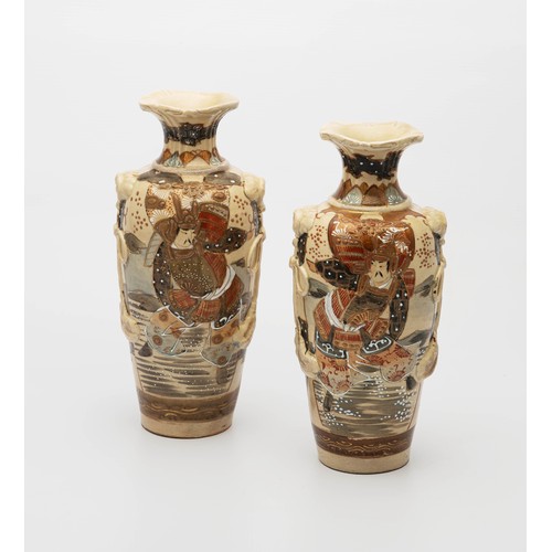 396 - A PAIR OF JAPANESE VASES