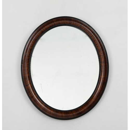 435 - A MAHOGANY MIRROR