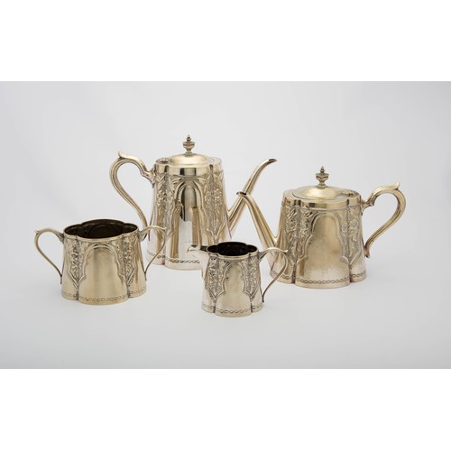 815 - A FOUR-PIECE ELECTROPLATE TEA SERVICE, THOMAS WHITE