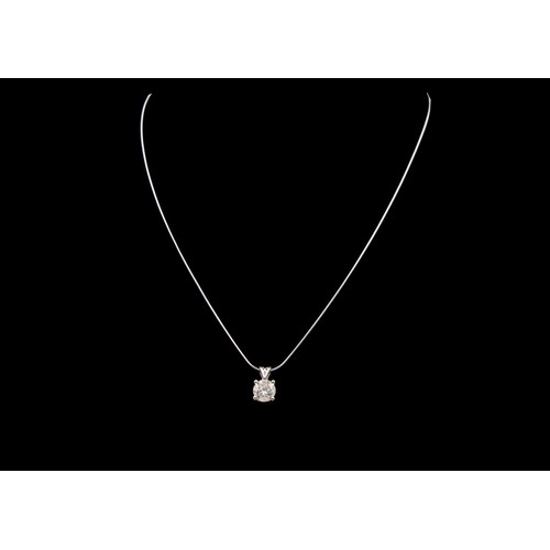  A CERTIFIED NATURAL DIAMOND SOLLITARE PENDANT 1,81 CARATS