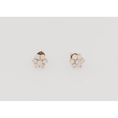 939 - A PAIR OF CUBIC ZIRCONIA EARRINGS