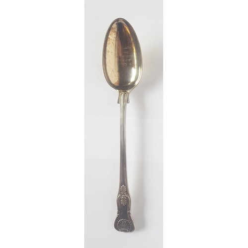 5004 - A WILLIAM IV KINGS PATTERN LARGE SILVER BASTING SPOON, WILLIAM EATON, LONDON 1832