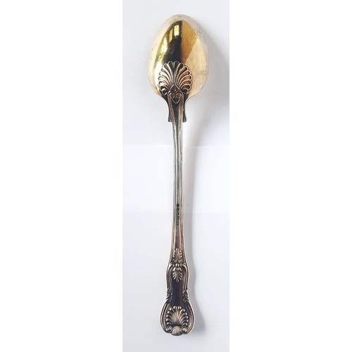 5004 - A WILLIAM IV KINGS PATTERN LARGE SILVER BASTING SPOON, WILLIAM EATON, LONDON 1832