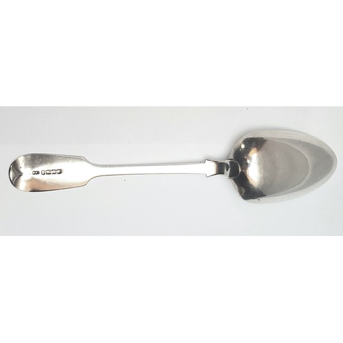 5006 - A VICTORIAN SILVER FIDDLE PATTERN SPOON, WILLIAM RAWLINGS SOBEY, EXETER 1847