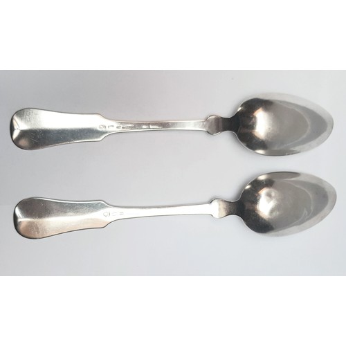 5013 - A PAIR OF SILVER TABLE SPOONS, GERMAN